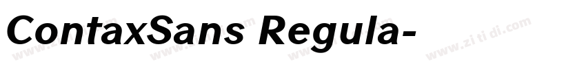 ContaxSans Regula字体转换
